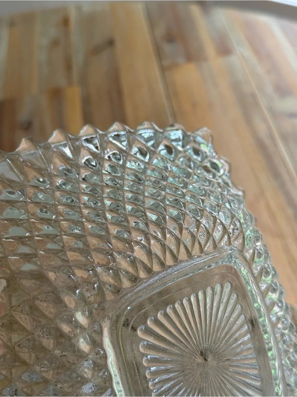 Vintage Westmoreland Square Plates and Indiana Glass Bowl Set of Three